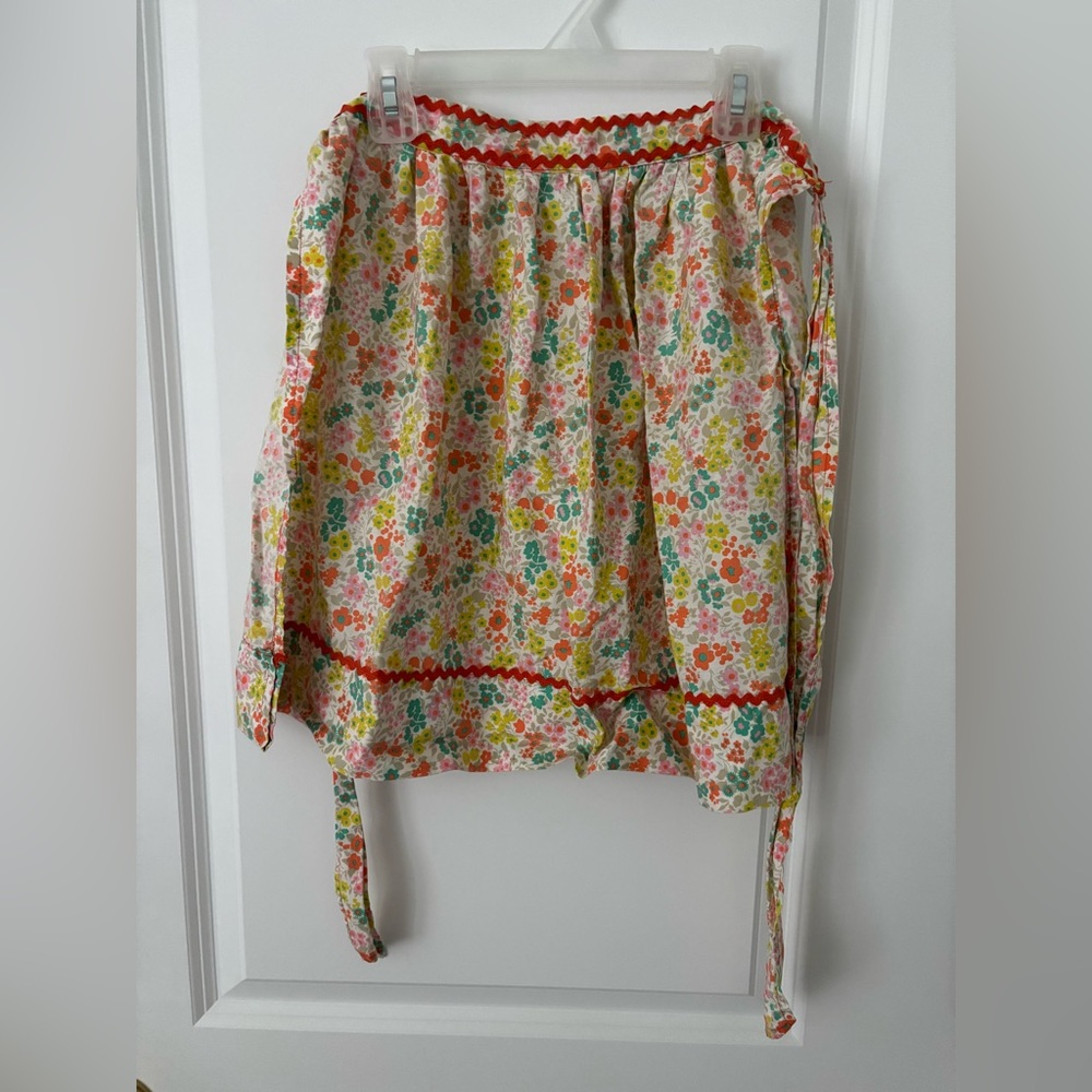 Vintage 70s Floral Apron Skirt